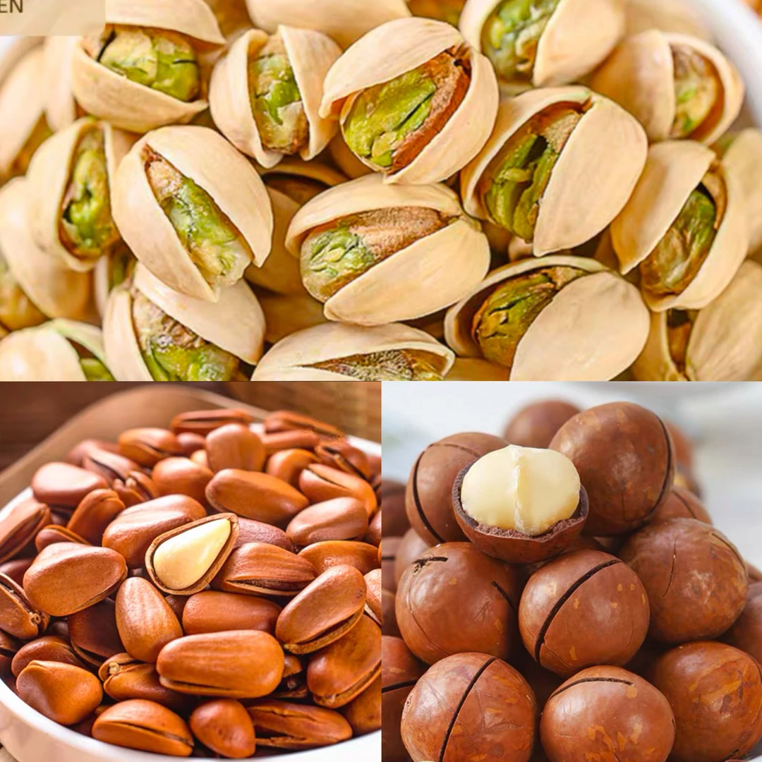 【到手3包】开心果+松子+夏威夷果各一包坚果组合礼包