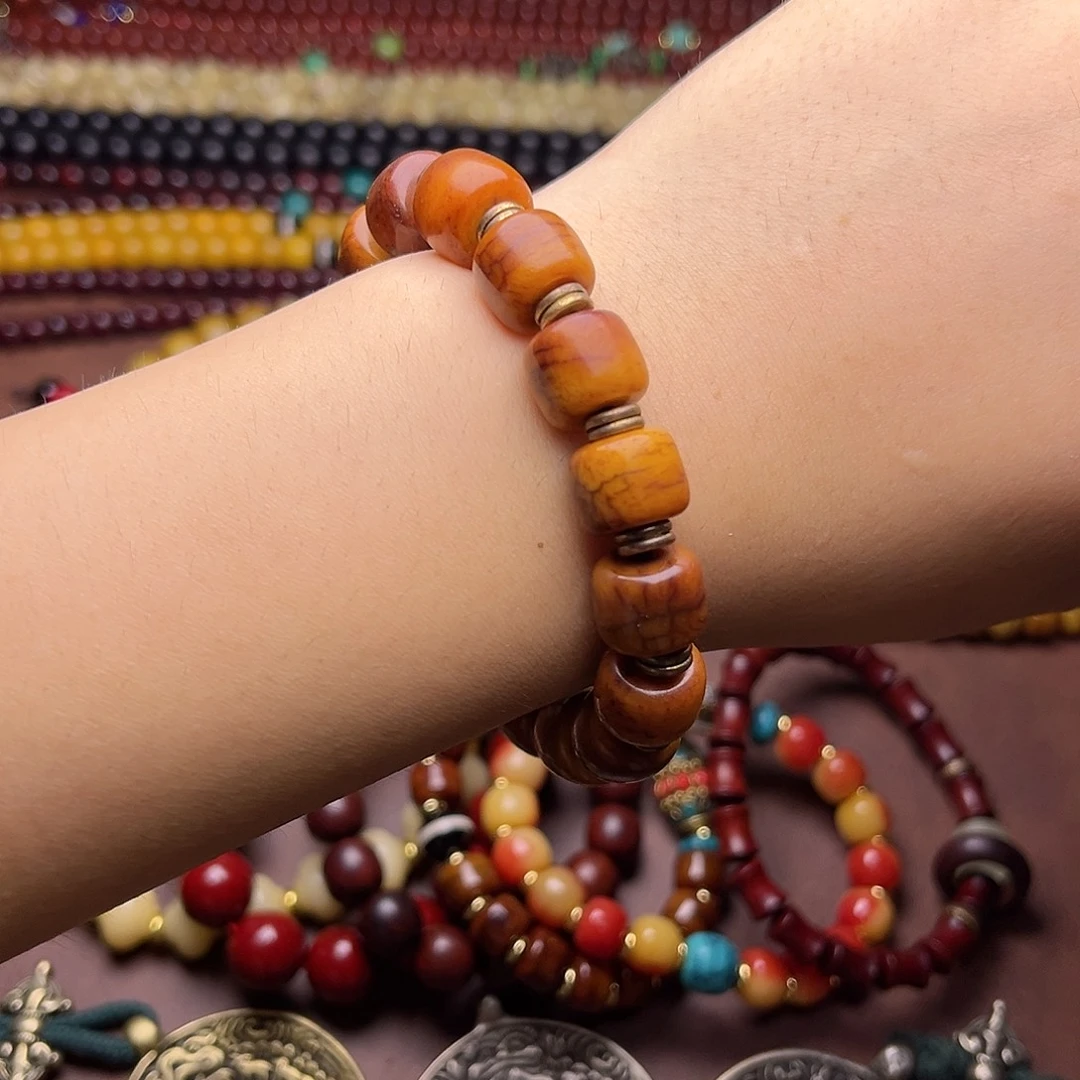 胶带牦牛骨手串哦哦哦