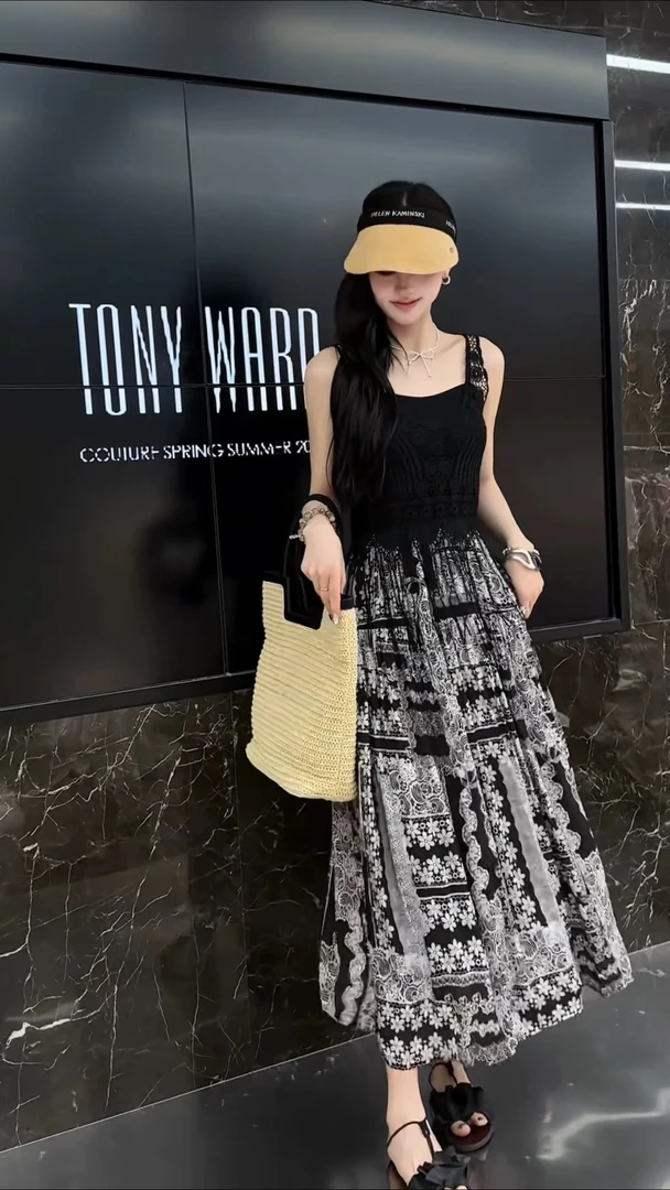 【将军工厂店】 时尚度假风印花薄款半身裙印花裙251879