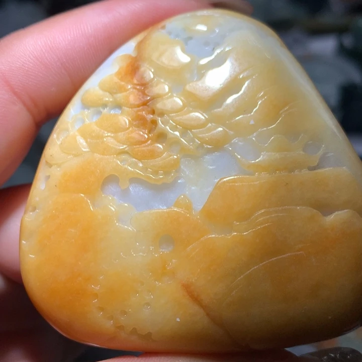 翡翠未镶嵌颈饰保真天然A货翡翠