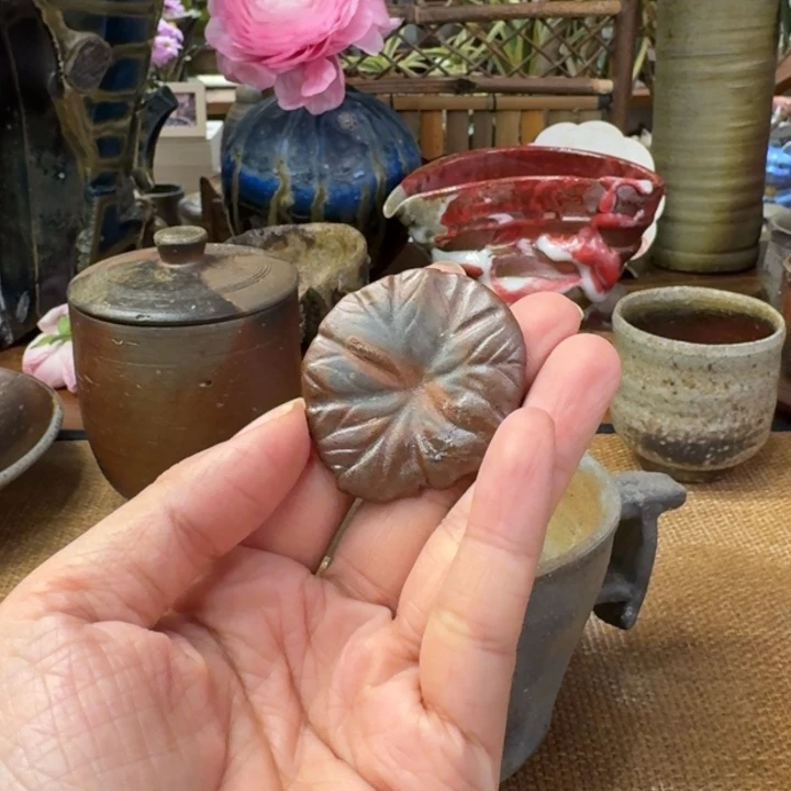 梅*2陶吉窑口备前烧置物福利一口价