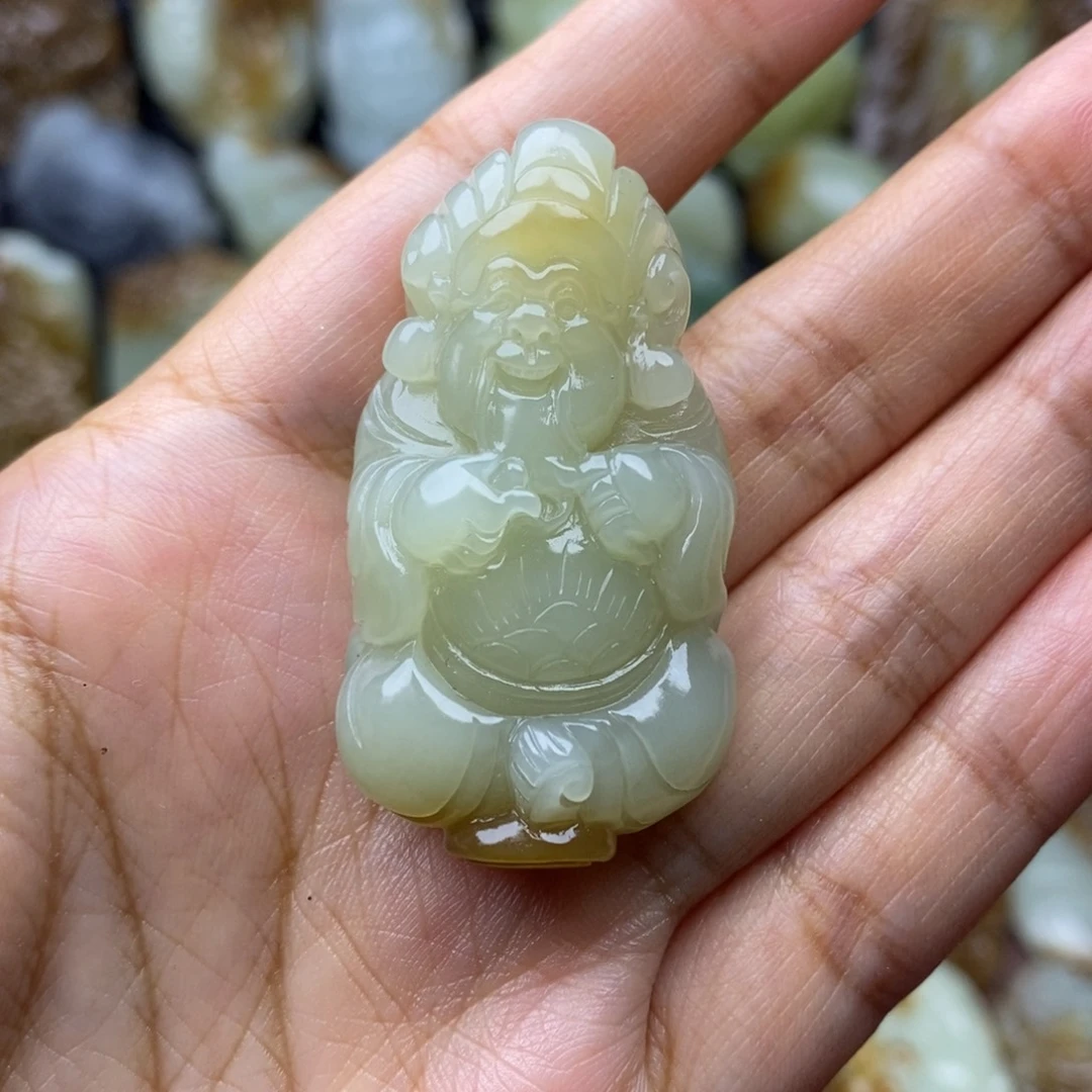 项链未镶嵌和田玉（糖玉）起