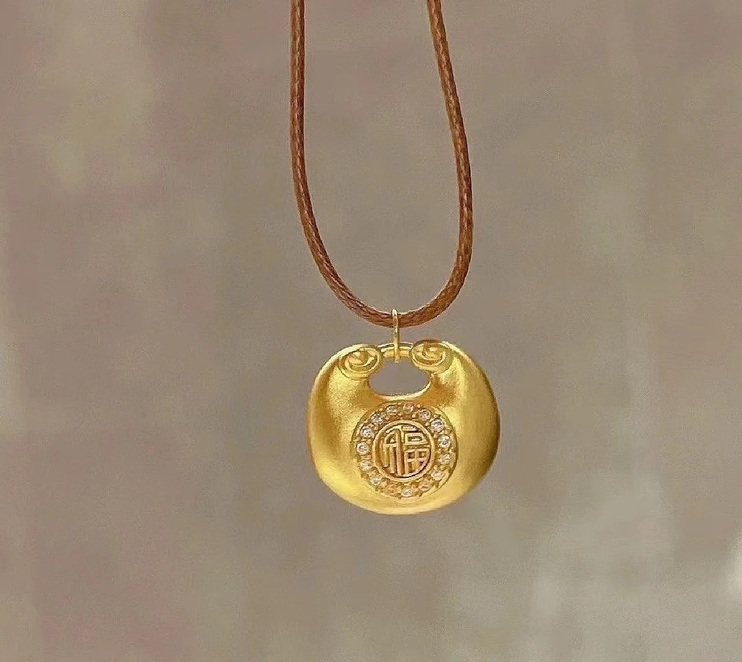 【合成/培育】【小鹏黄金】足金9995D点钻胖福吊坠1.65