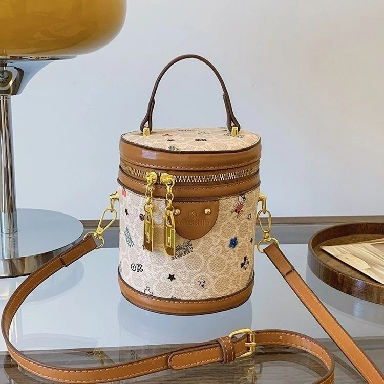 新款水桶包大气时尚百搭单肩斜挎包6848