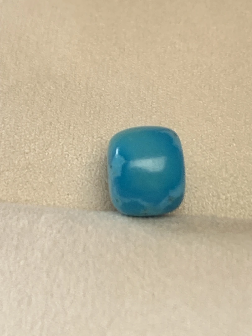 原矿高瓷高蓝绿松石老型珠