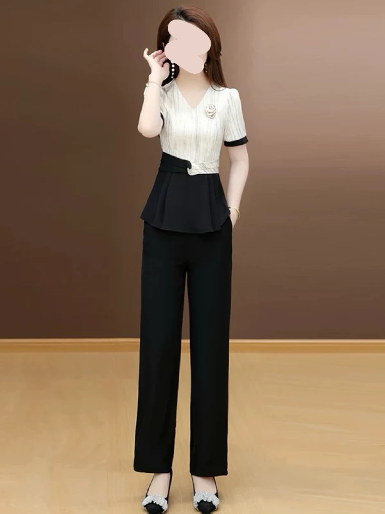 L039新中式中国风轻职风时尚套装小香风夏季高腰自然密语