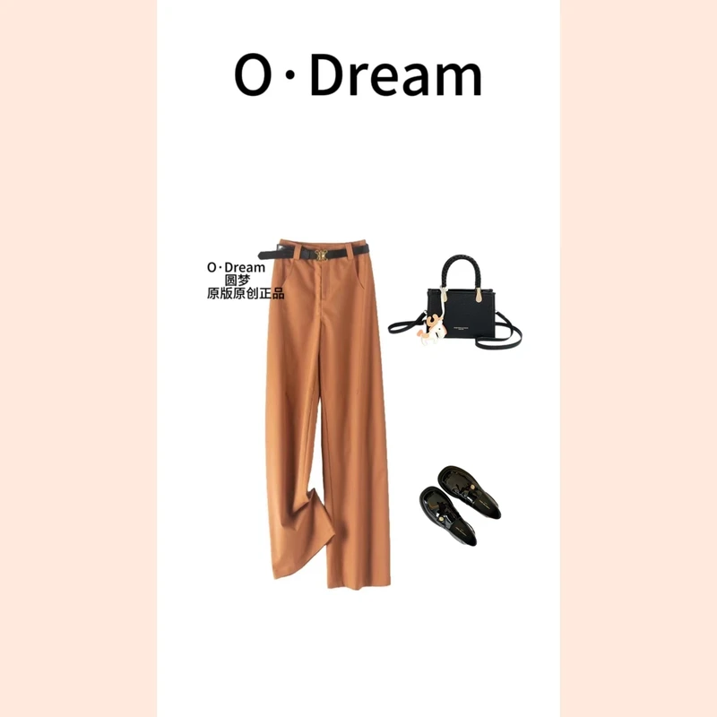 2025秋季新品。赛天 丝棉夏季高腰修身A字阔腿裤女垂感气质通勤