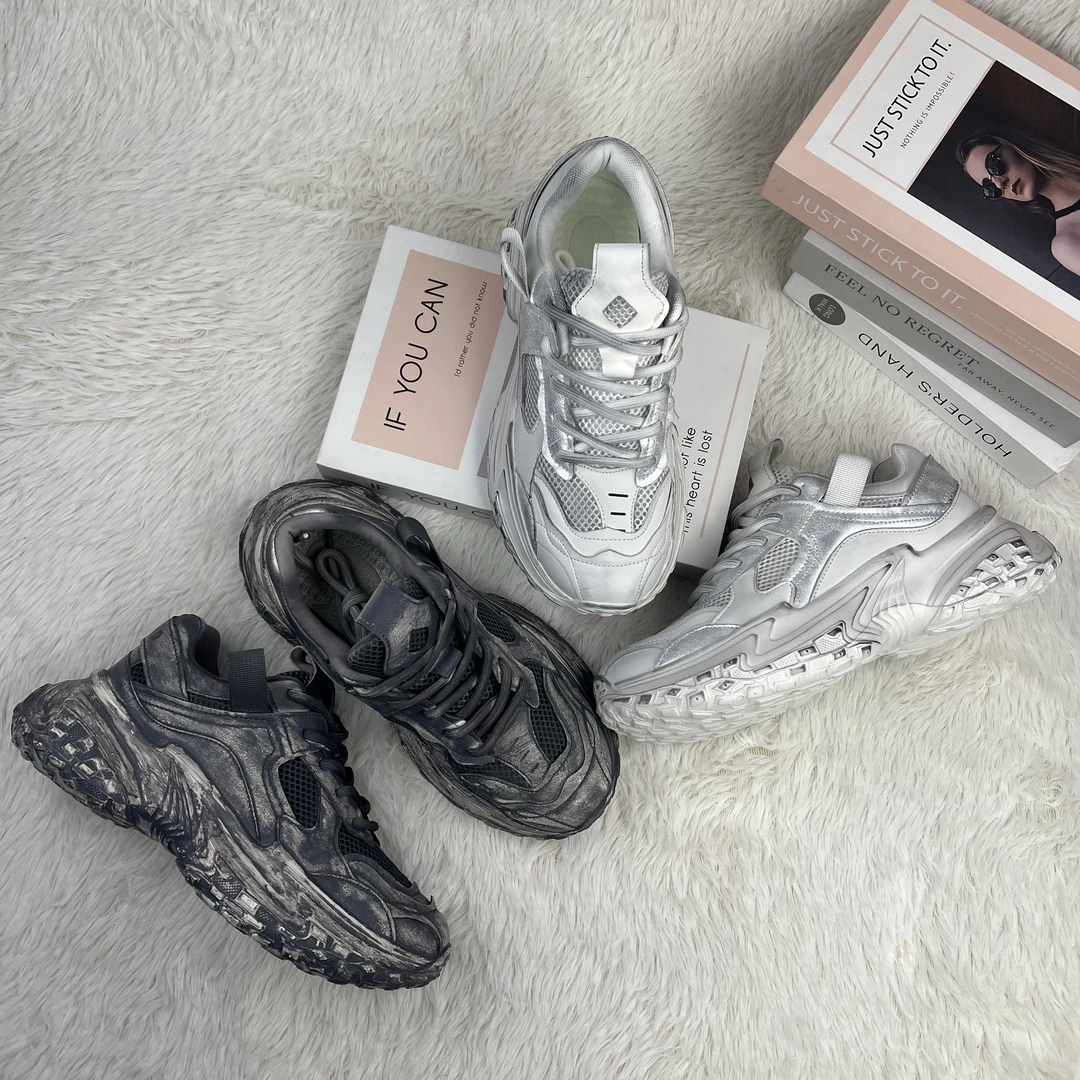 老爹鞋做旧款659免洗鞋透气脏脏底潮流百搭青年潮鞋跑步时尚