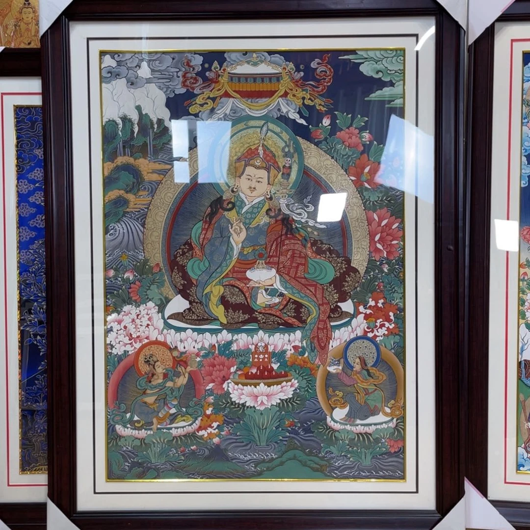 装裱画整***下热贡纯手绘唐卡
