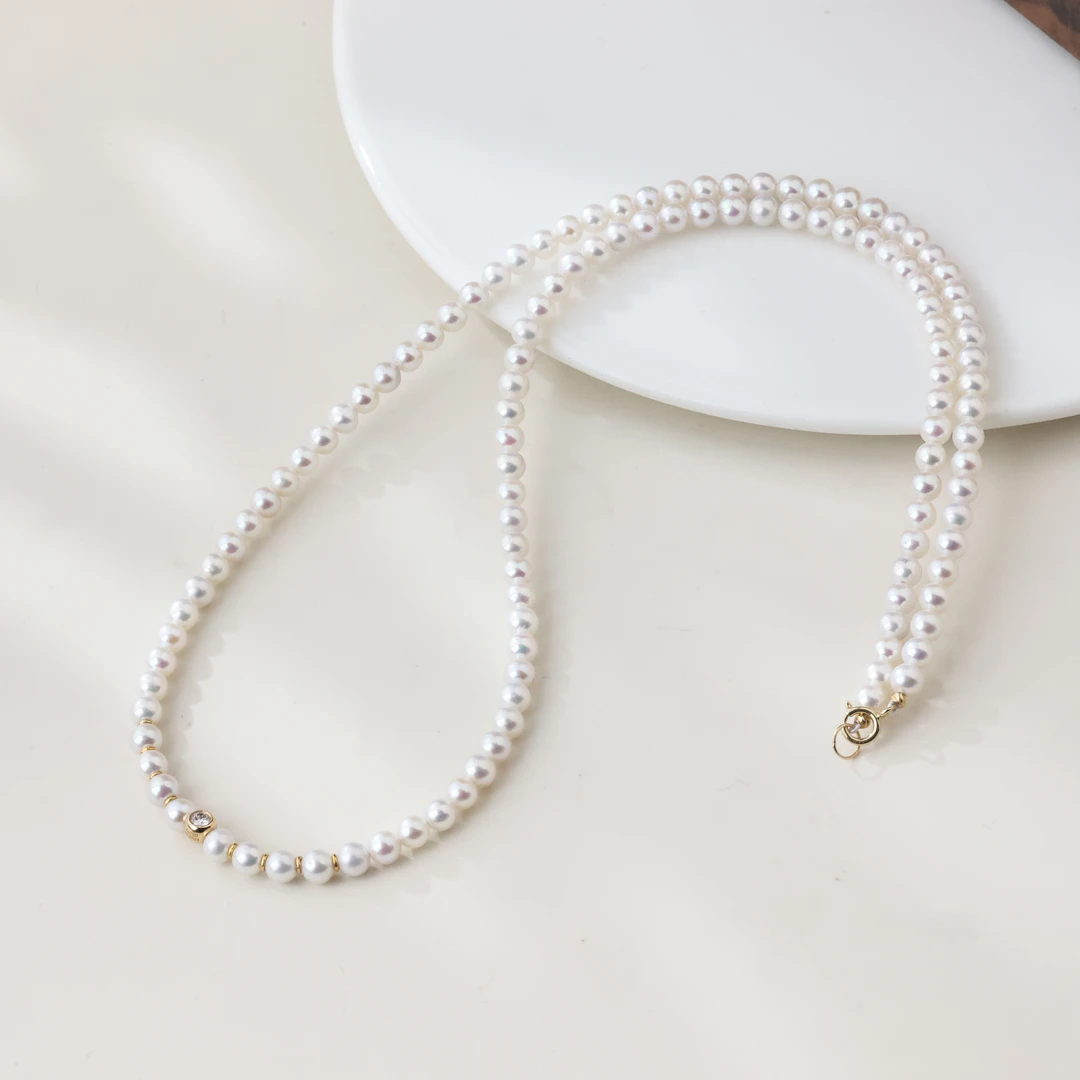 【举石臻选】TA0213-523-29珍珠项链18k（一件/约3mm+/周长约45cm）H