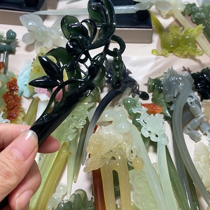 *****未镶嵌岫玉发簪发簪