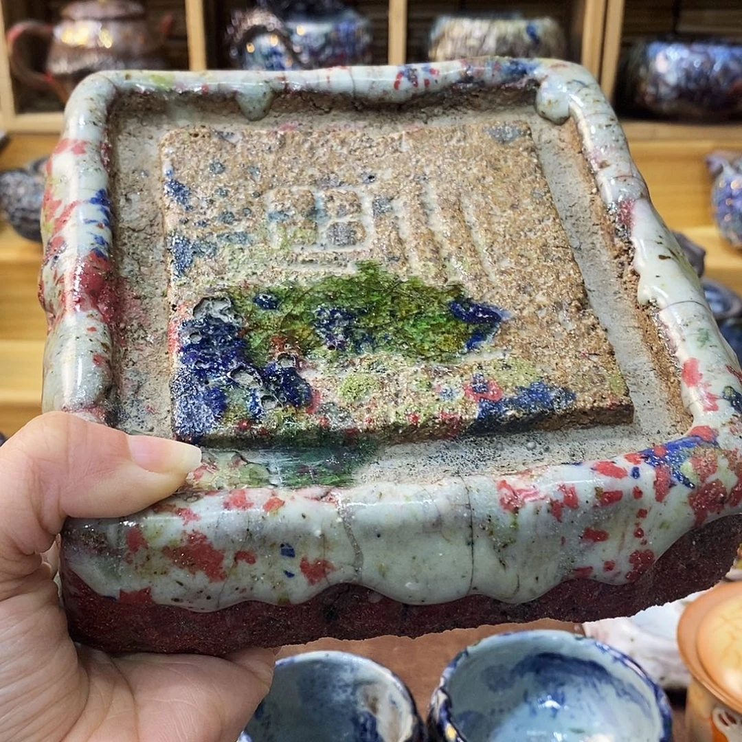 笑****粗陶柴烧志野茶器