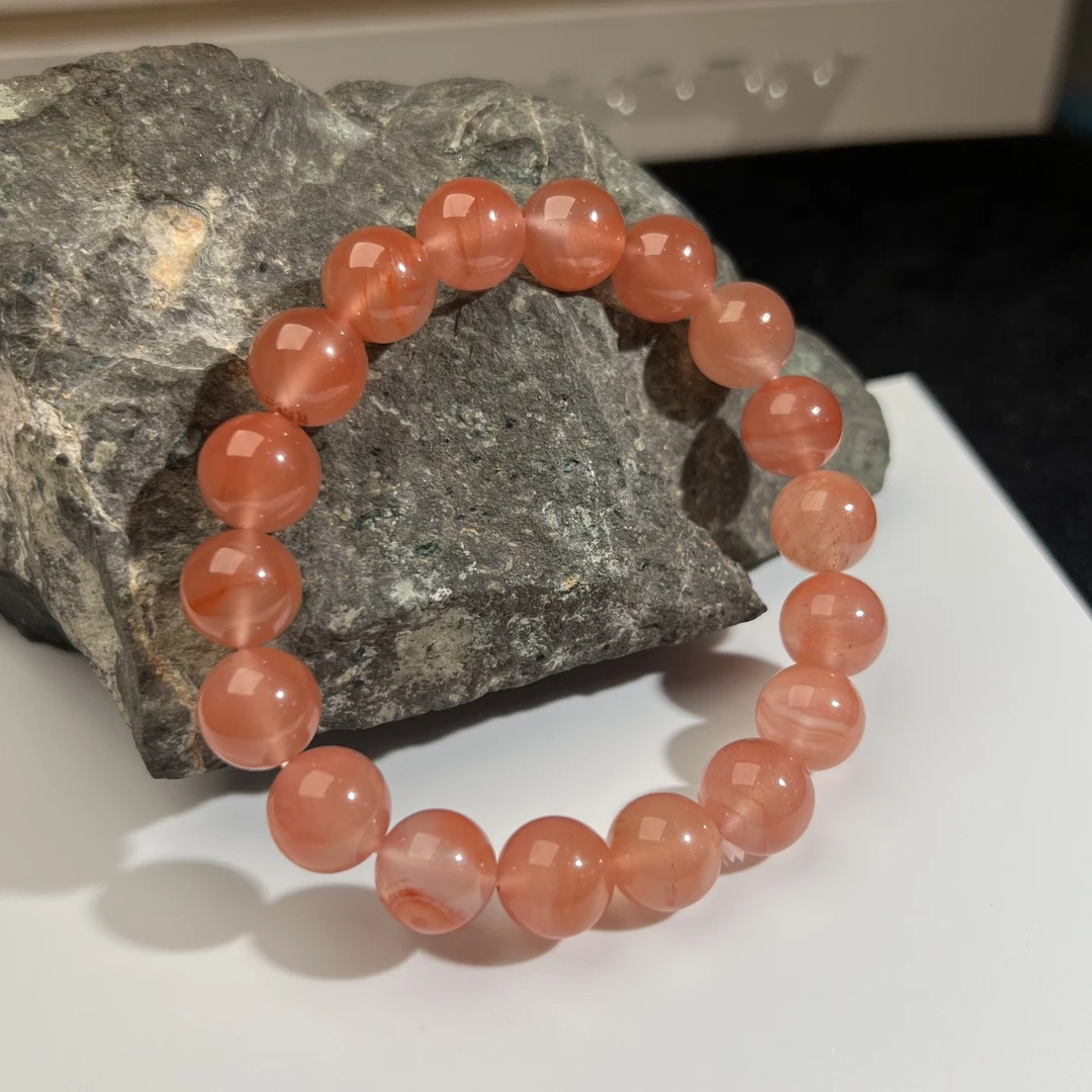 莲花色冰粉南红手串11mm KT24101306