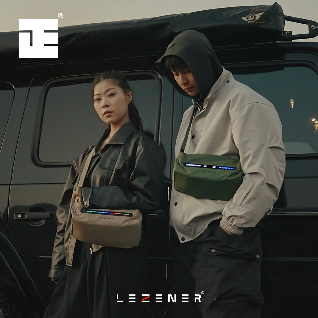香港LEZENER立正斜跨包防水潮流情侣款时尚百搭休闲