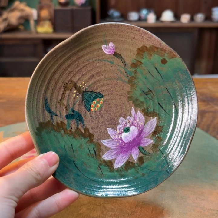 柴烧纯手工手绘陶瓷