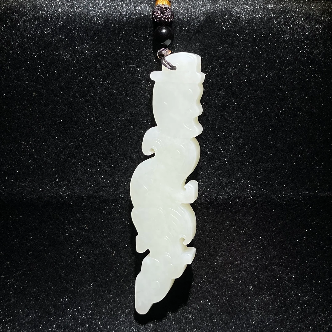 臻藏（8a）和田玉瑞兽手把件2502240013