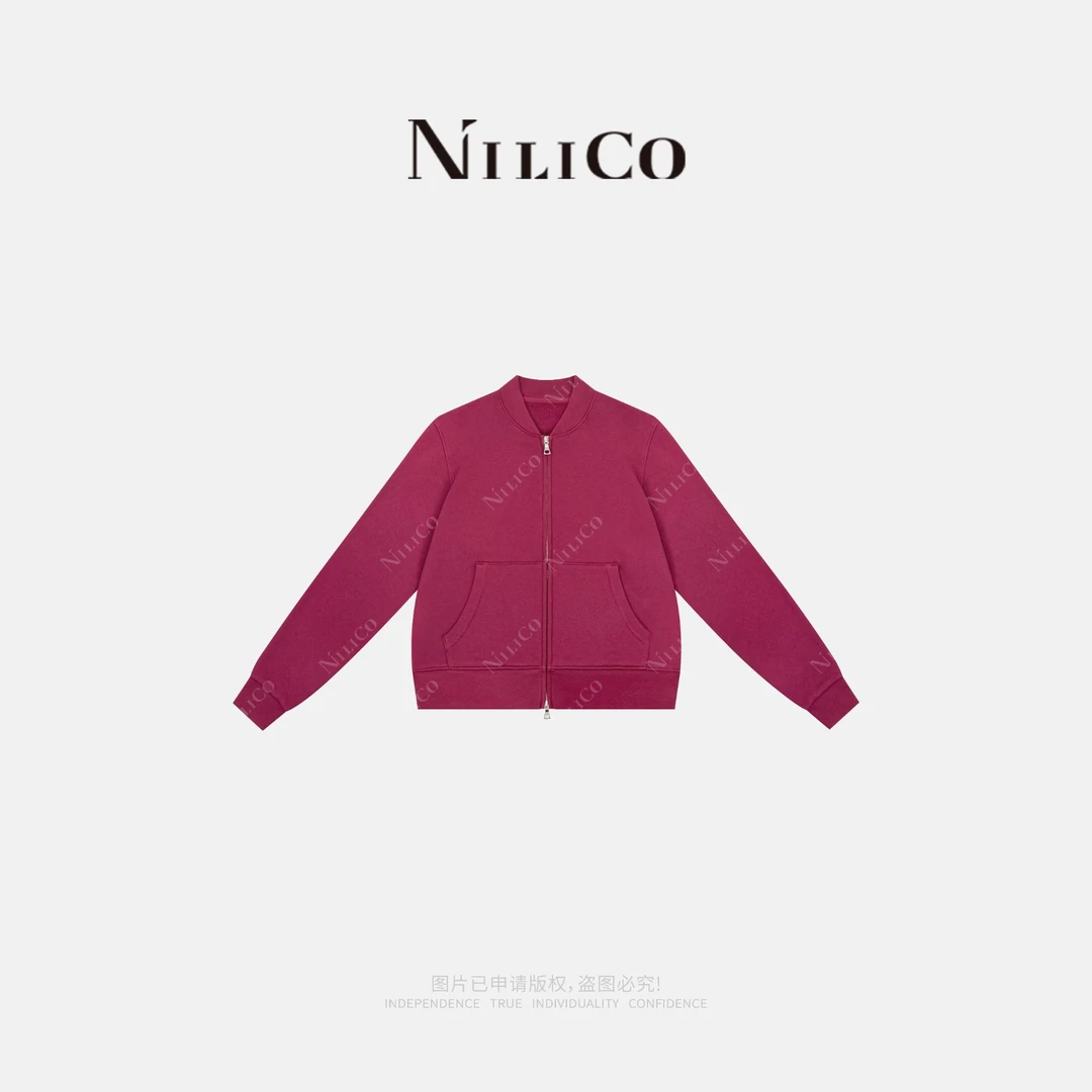 NILICO【星途】休闲风简约松弛感复古纯棉显瘦百搭开衫外套