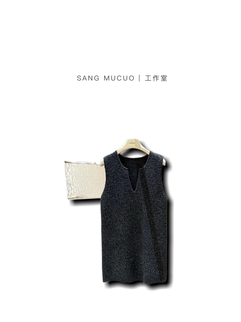 SMC【25｜新款V领长款羊毛马甲】