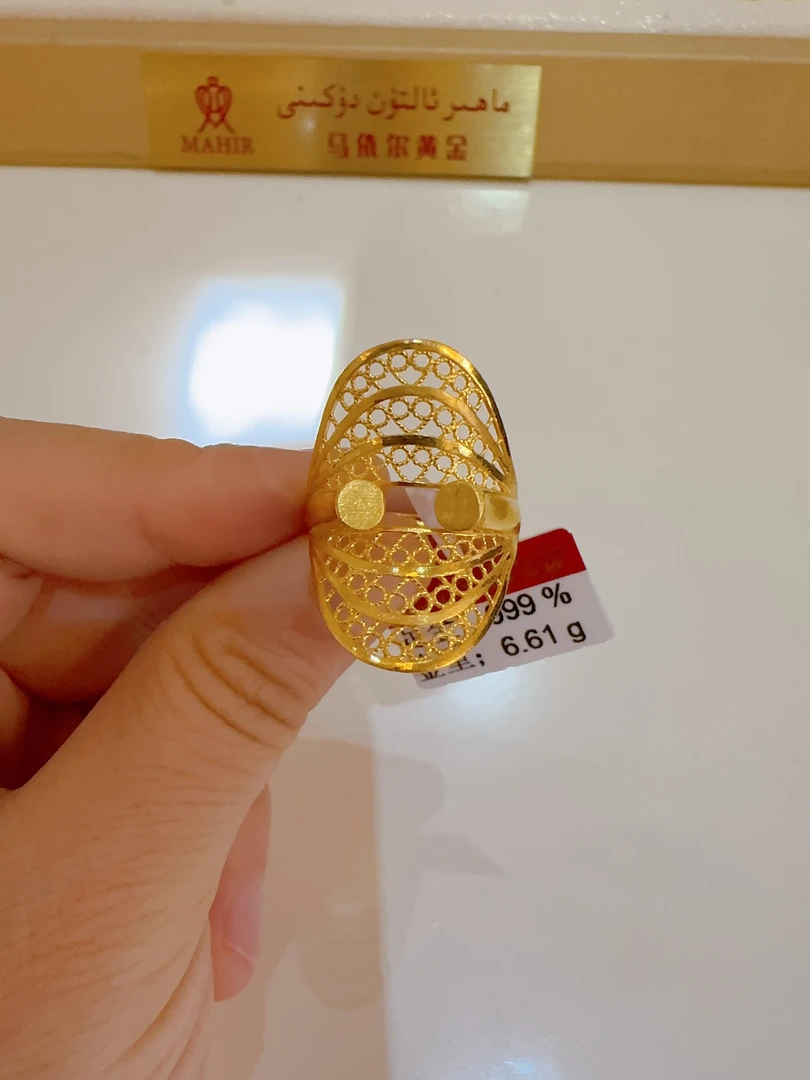 足金戒指6.61克（930/克）实心 活口