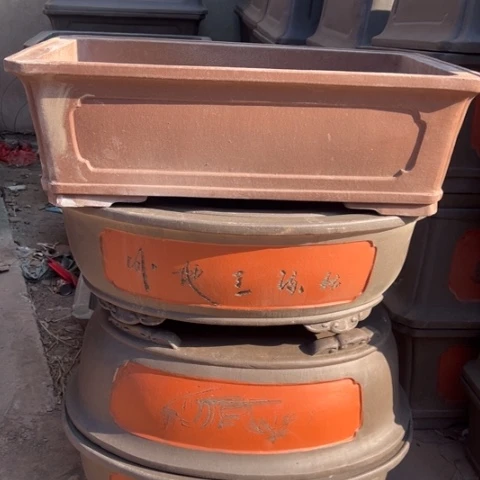 花盆紫砂紫泥花盆口径80，1个