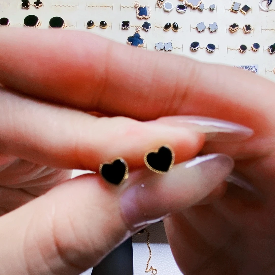 翡翠18K金镶嵌耳饰