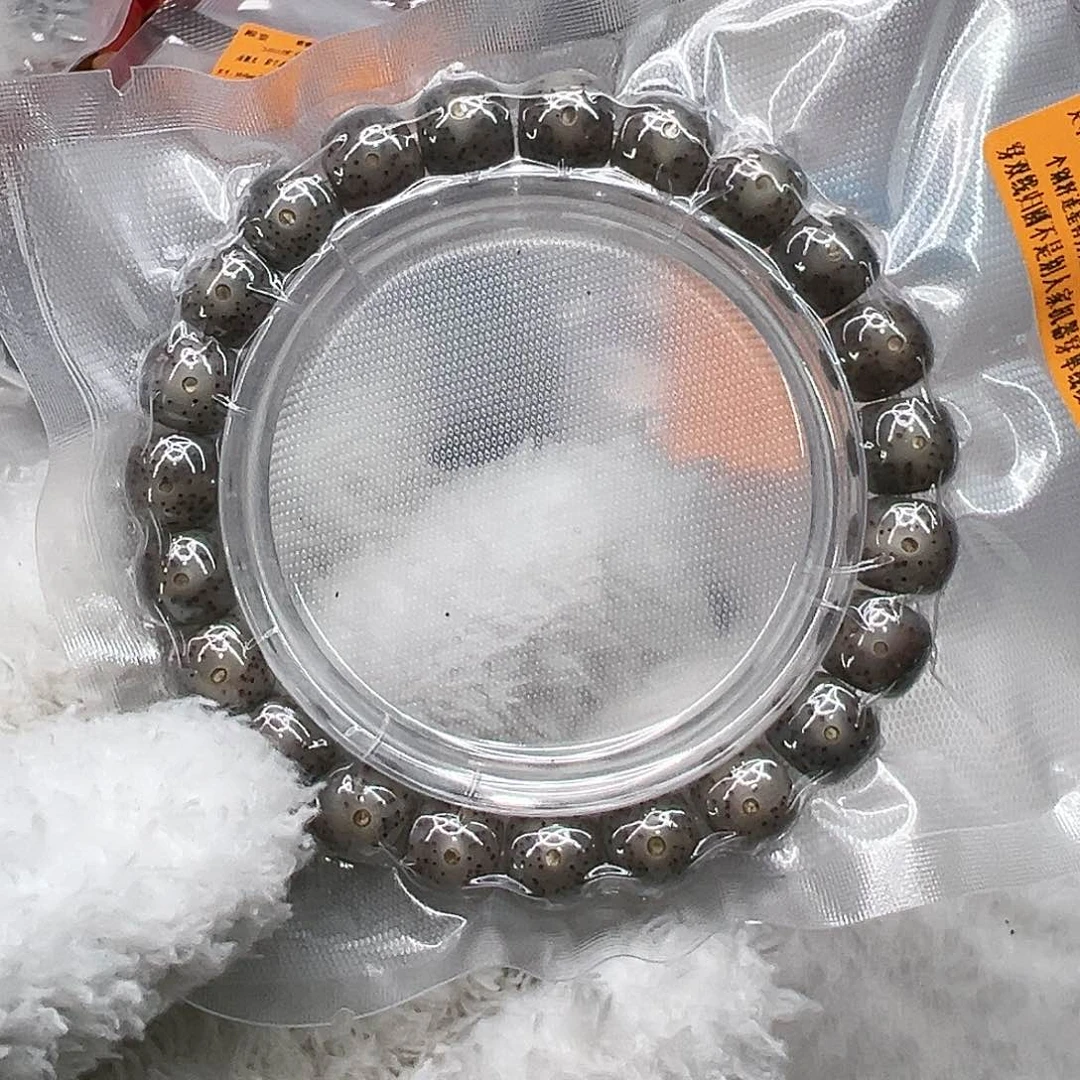 星月菩提手串39殿堂嗷嗷爆透黑冰石玉星月菩提10