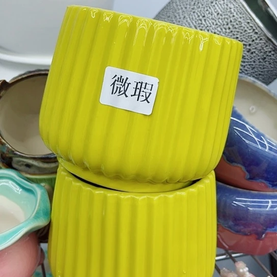 多肉绿植陶瓷花盆9.9包邮，有空