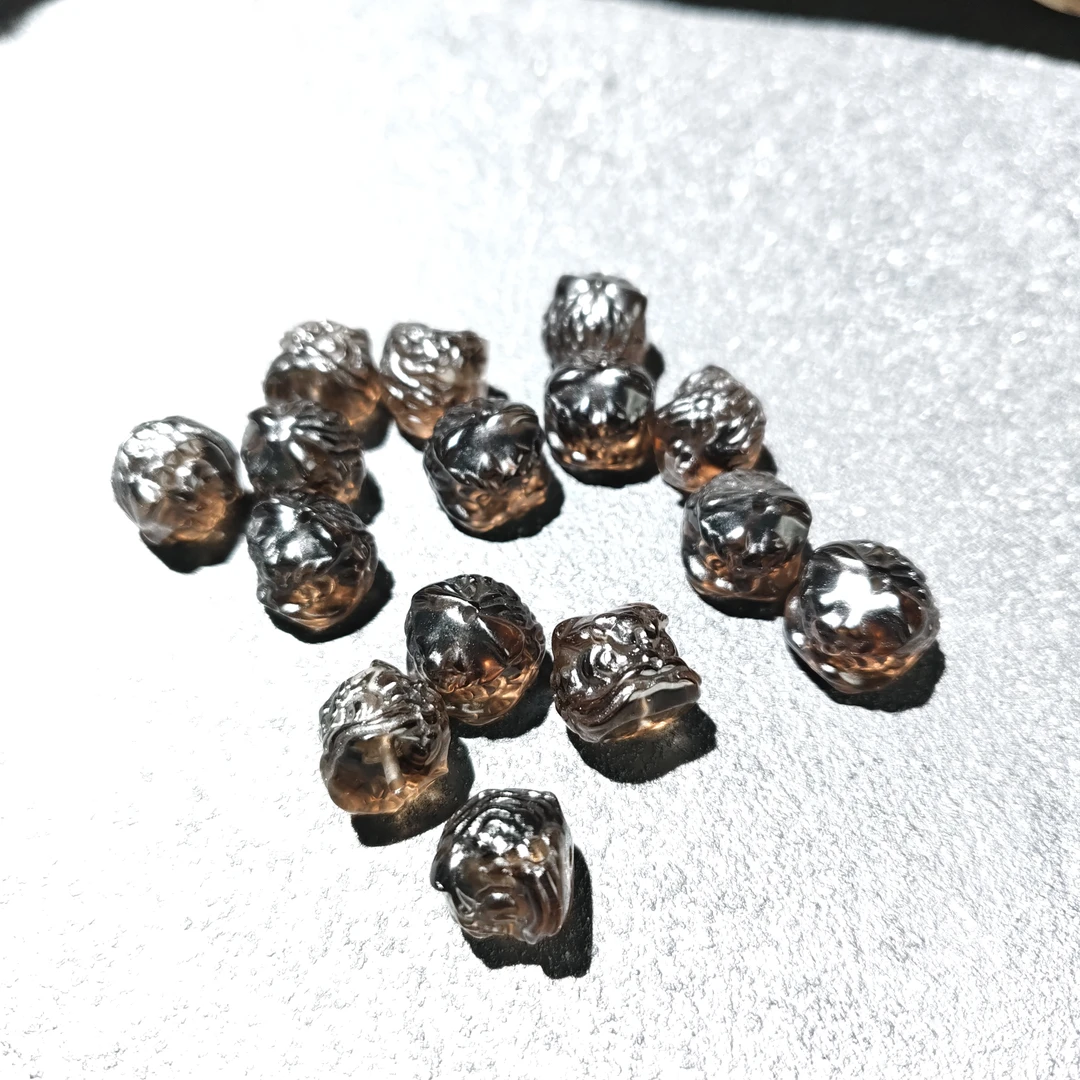 【黑胖珠宝】H1129 冰种黑曜石醒狮多样性发其一