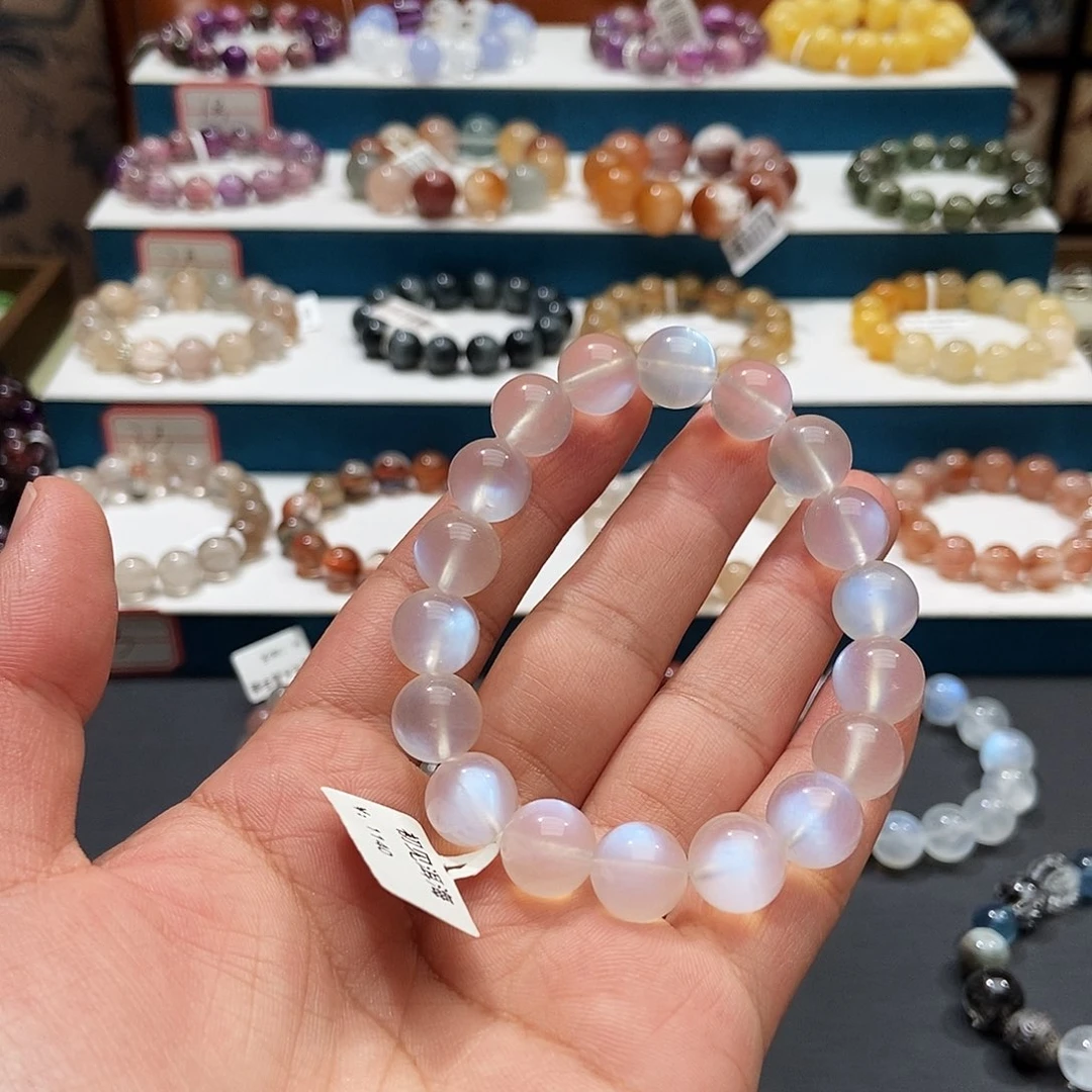 十***姨未镶嵌手链长石月光石11.5