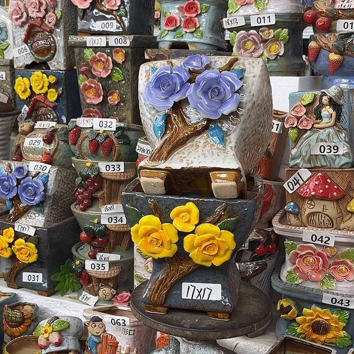 粗陶材质多肉花盆