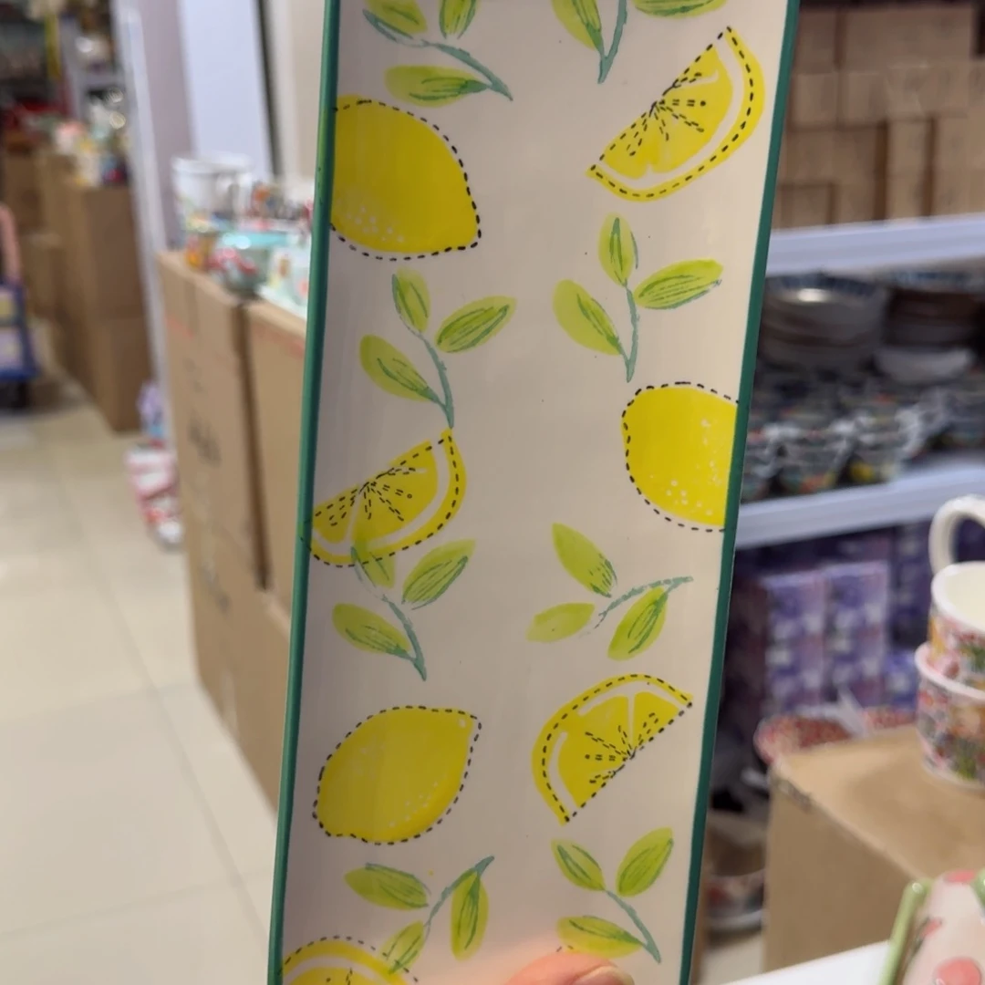 陶瓷长条柠檬寿司盘一只