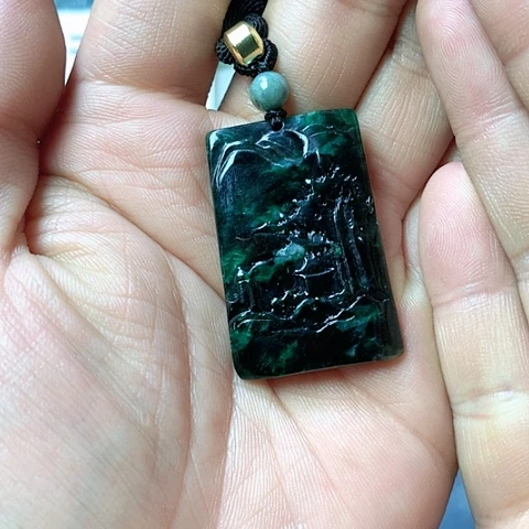 翡翠颈饰未镶嵌天然缅甸翡翠a货