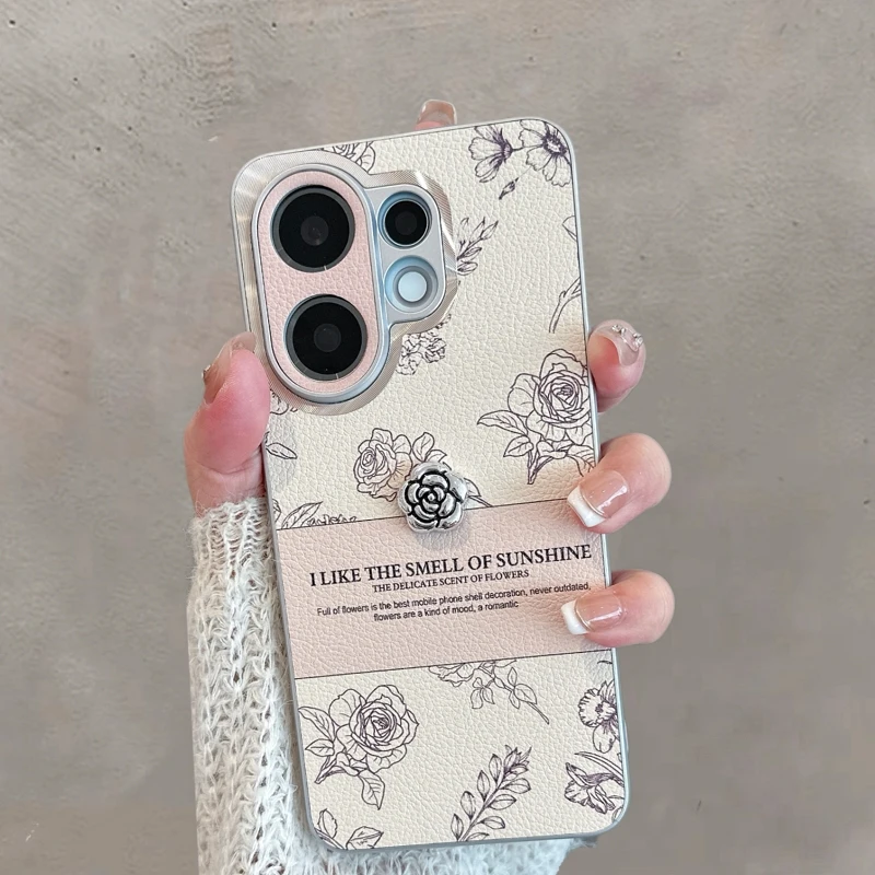适用于vivos30手机壳s30promini新款V2464A玫瑰花全包防摔高级感