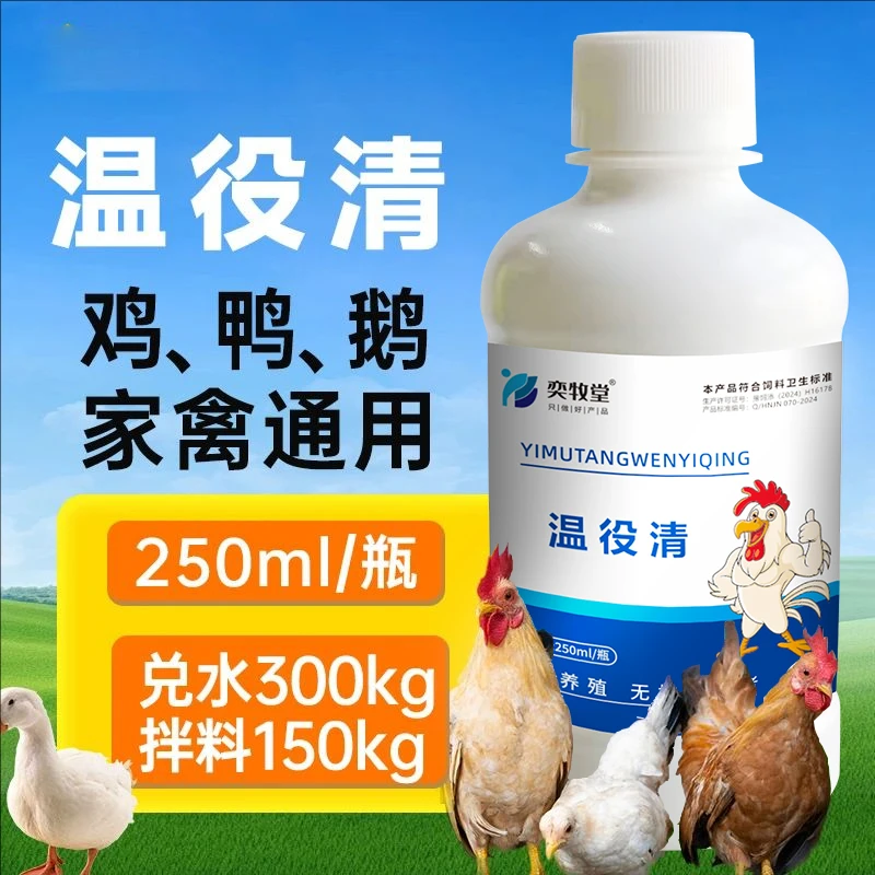 温役清鸡鸭鹅鸽鹌鹑家禽用瞌睡无精打采养殖兑水使用饲料添加剂