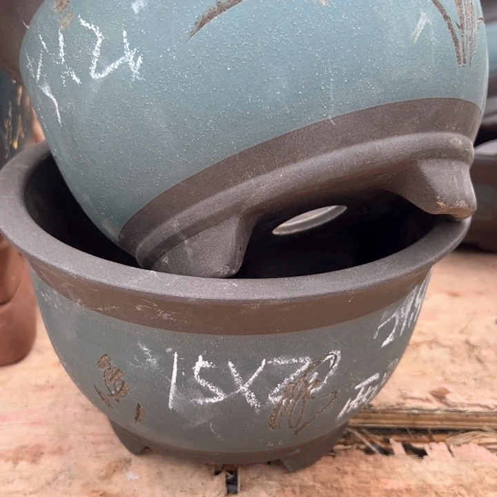 红陶紫砂碗盆口20