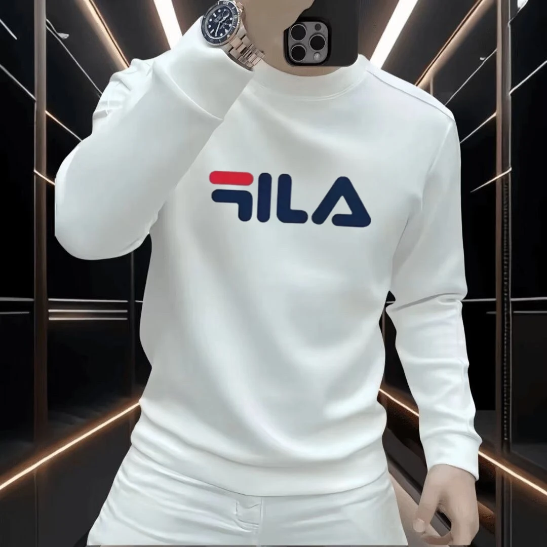 高端潮牌卫衣男款秋冬2025新款圆领运动休闲套头外套加绒加厚男款