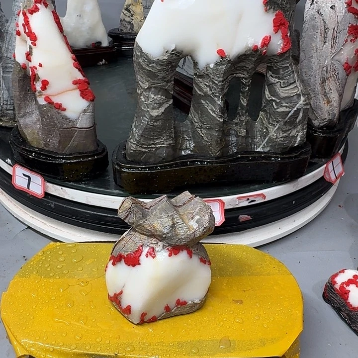 石材若*水灵璧石白灵玉