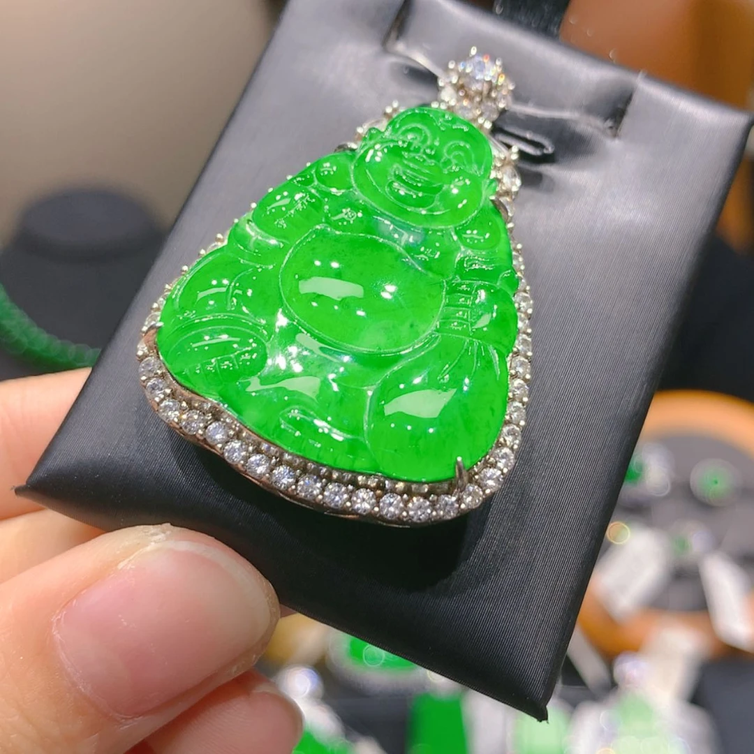 【闪购商品】颈饰银S925镶嵌翡翠6柒姐