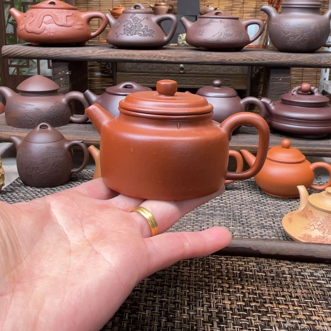 紫砂茶壶宜兴原矿紫砂手工制120全
