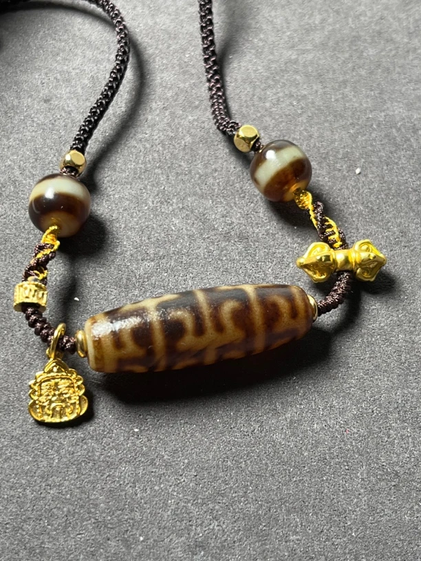 正品藏式无界fa器锁骨项链挂件玛瑙玉髓民族风真品男女生肖合金