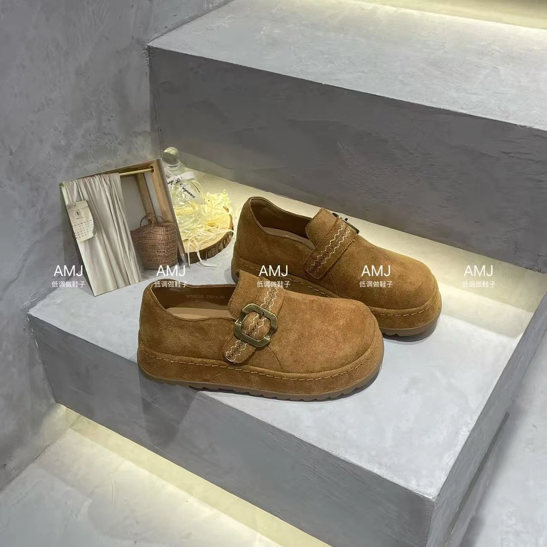 7-3189-150【品牌特惠】糖炒栗子复古勃肯女鞋