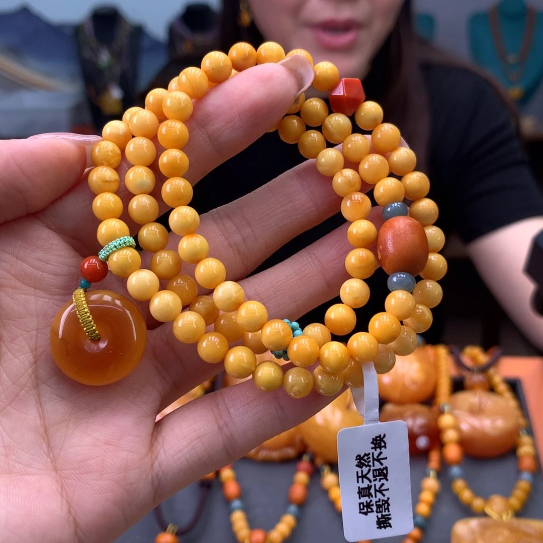 未镶嵌蜜蜡手串天然