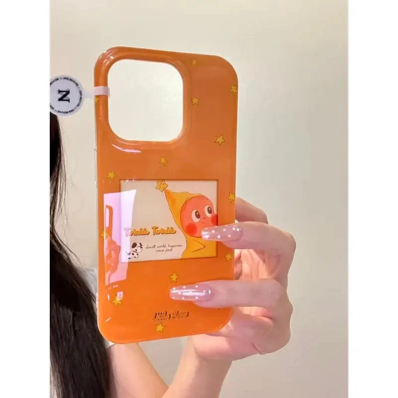 卡通姜黄底腮红星星人相框斑点狗适用iphone17promax苹果16手机壳