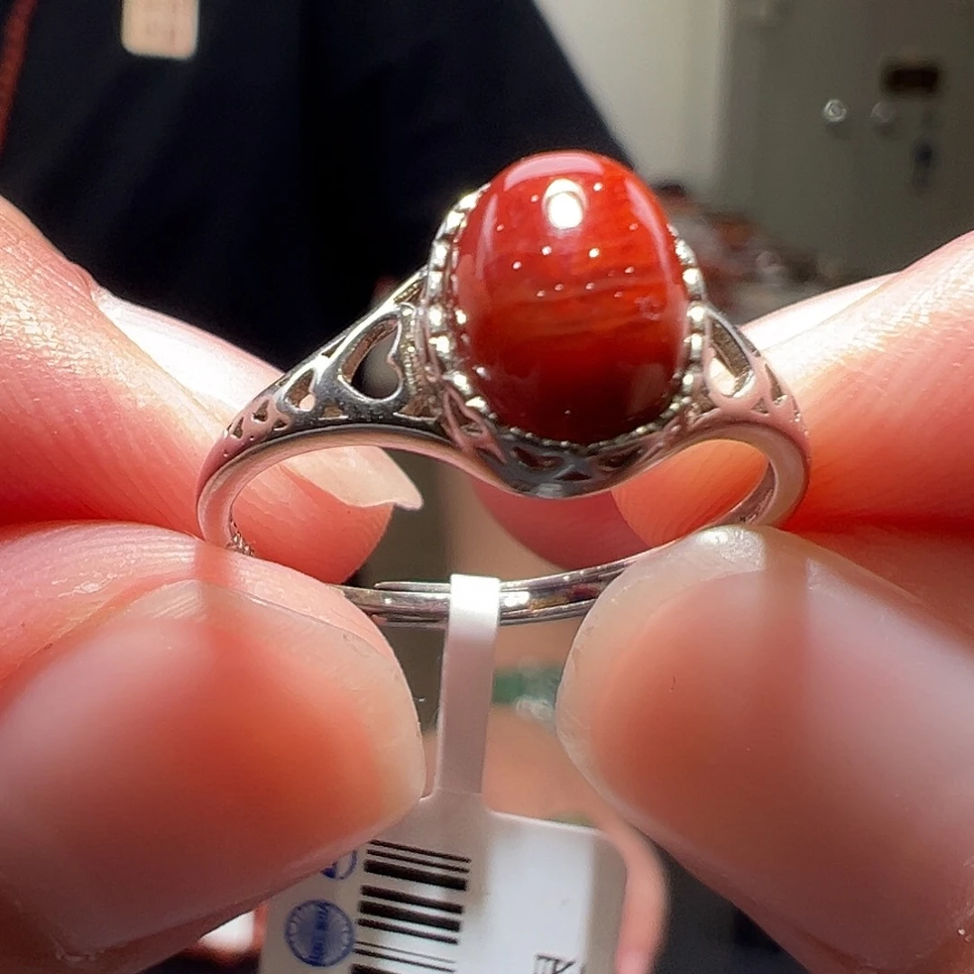 南红玛瑙戒指未镶嵌ha34018