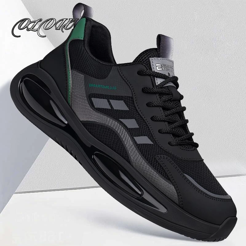 OLOIU男士春夏季新款网面透气轻便跑步潮鞋软厚底镂空休闲运动鞋