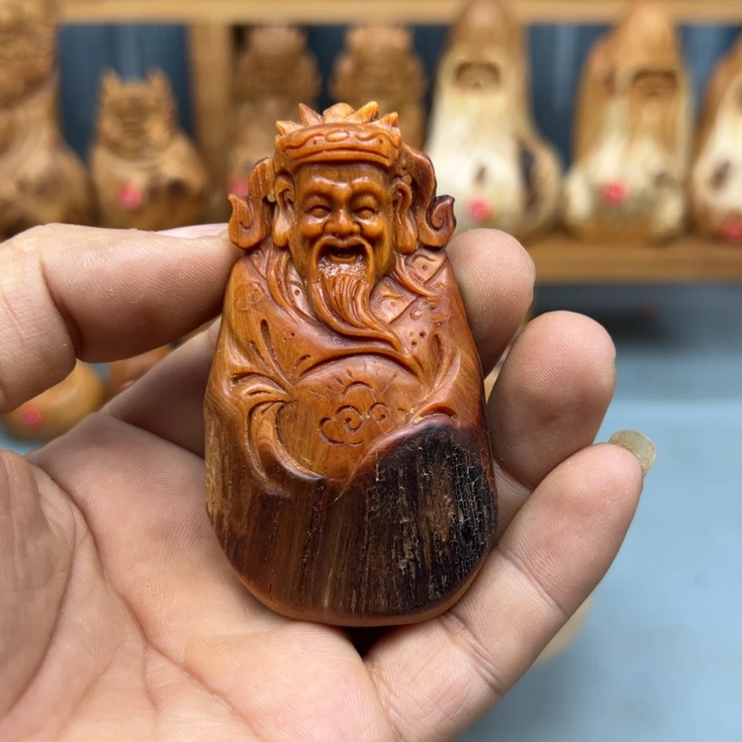 周***木崖柏木摆件手把件