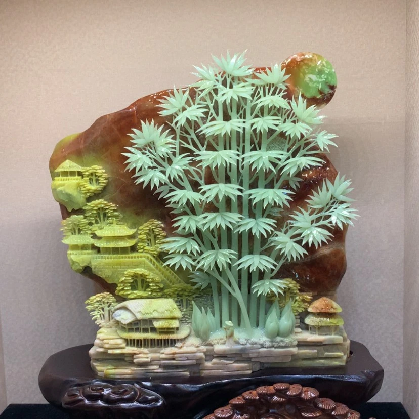 【闪购商品】未镶嵌蛇纹石玉摆件覆膜