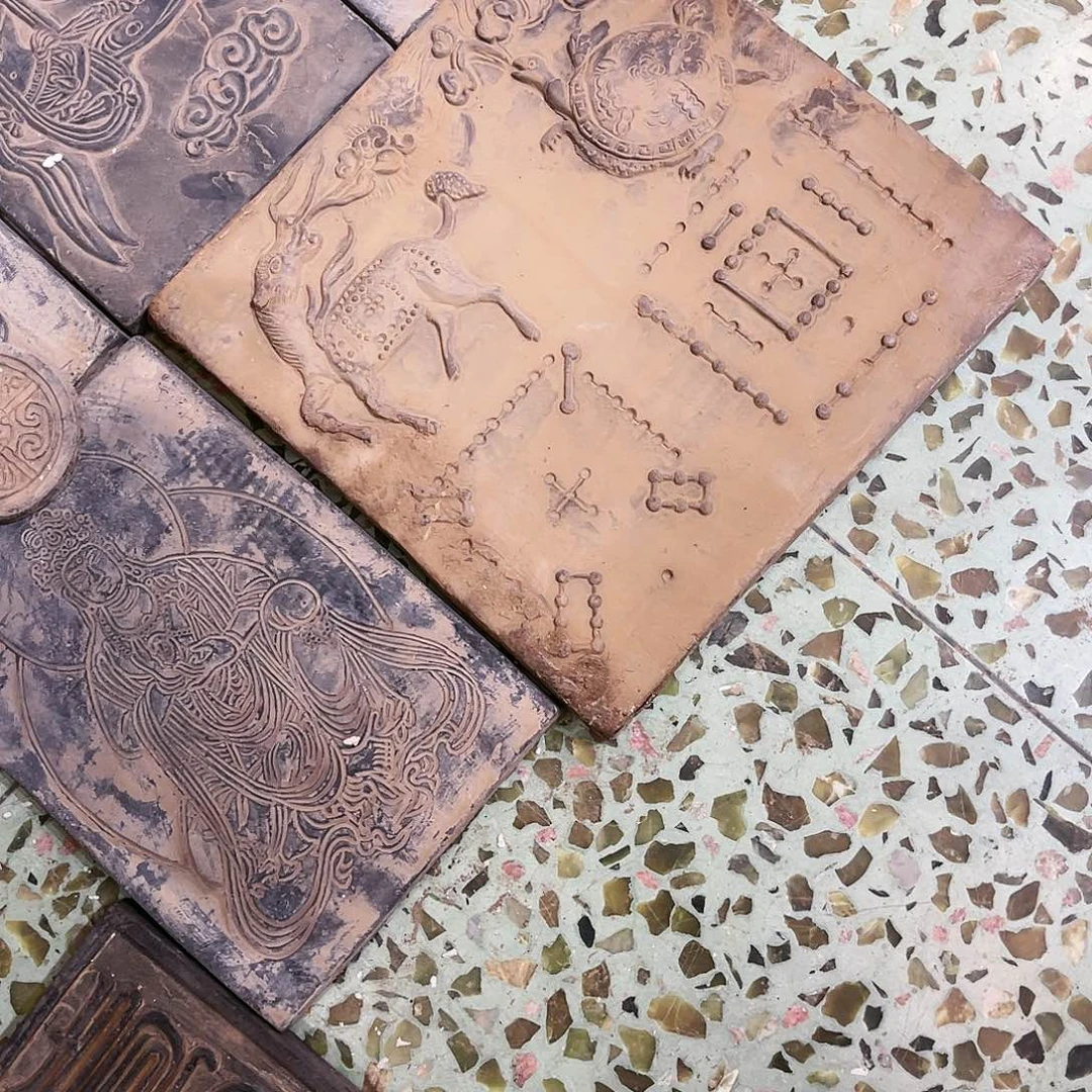 空**心瓦当摆件茶台的一大