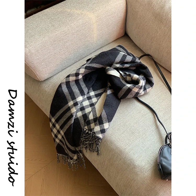 DA麦子“流苏双面围巾”超大暖融融围巾 MZ1796流苏双面