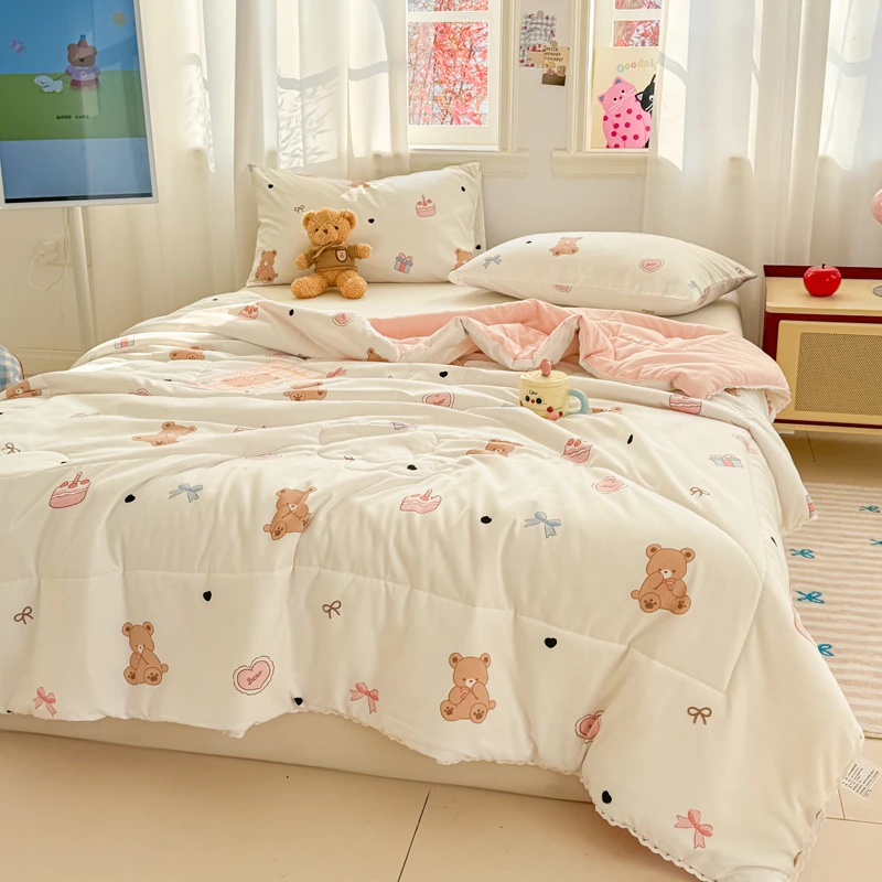 【沐梵家居】粉丝福利！新款印花超柔水洗棉单夏被-花梦